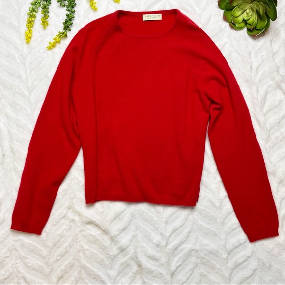 Lord & Taylor Sweaters - Lord & Taylor Vintage 2-Ply Cashmere Scoop Neck Sweater in Cherry Red Size Small